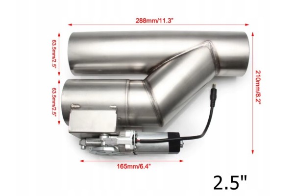 Electric Exhaust Shut off Valve Throttle 2x 63 5 MM 2 5 INCH Part manufacturer ZTZ