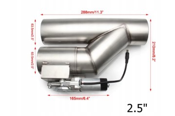 Electric Exhaust Shut off Valve Throttle 2x 63 5 MM 2 5 INCH Part manufacturer ZTZ