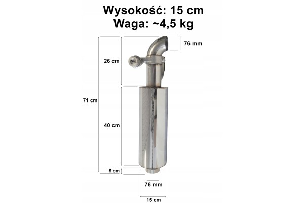 Silenciador de Escape Deportivo 76mm con Válvula de Corte Neumática 