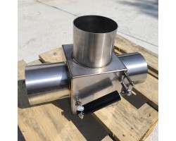 EXHAUST TEE 129MM STAINLESS STEEL SCANIA VALVE AND OTHERS
