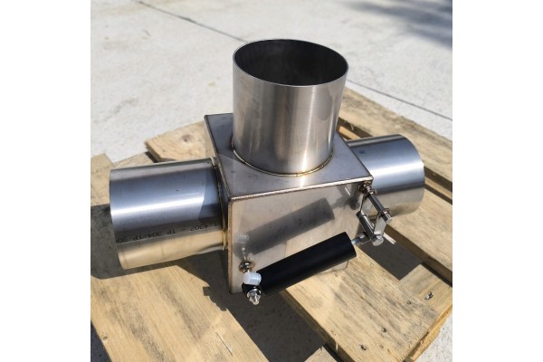 EXHAUST TEE 129MM STAINLESS STEEL SCANIA VALVE AND OTHERS