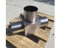 EXHAUST TEE 129MM STAINLESS STEEL SCANIA VALVE AND OTHERS EAN GTIN 5907182670005