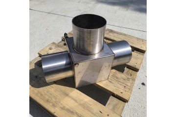 EXHAUST TEE 129MM STAINLESS STEEL SCANIA VALVE AND OTHERS EAN GTIN 5907182670005