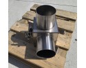Válvula de Escape en T de 129mm de Acero Inoxidable con Válvula de S