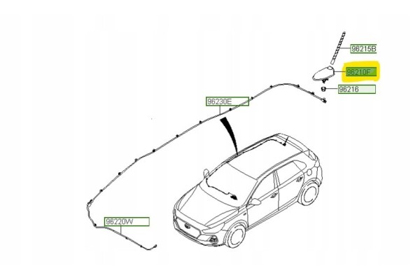 Roof antenna Hyundai I30