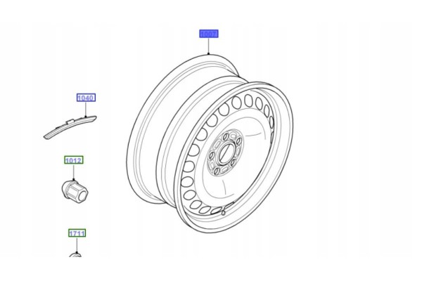 Steel rim 16 Ford Smax Galaxy Mondeo MK4