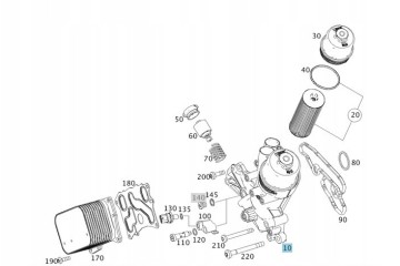ORIGINAL HOUSING BASE OF MERCEDES BENZ OM278 OIL FILTER