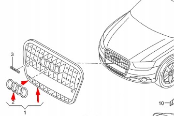 Audi Q3 8U Front Bumper Grill Radiator 8U0853651H1QP ORIGINAL 2014 Part manufacturer no brand