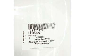 Tubo de manguera de aire acondicionado Audi Q7 4L 7L6820722F ORIGINAL 