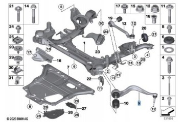 BMW F20 F22 F30 F35 F32 F36 Control arm right 31126854724