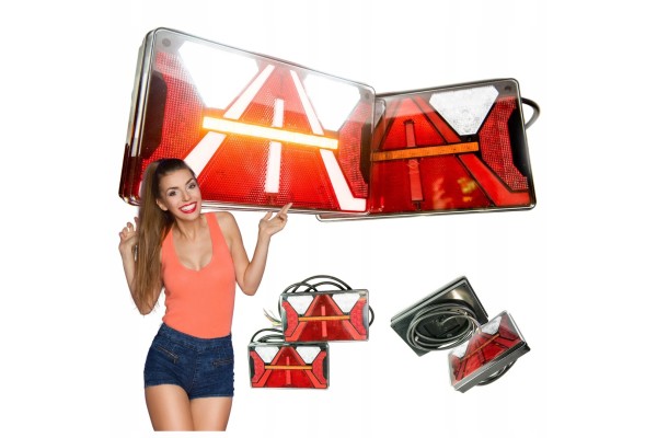 LED rear lamps LED semi trailer tow truck trailer with a STRADA triangle Catalog number of the part LZD28201