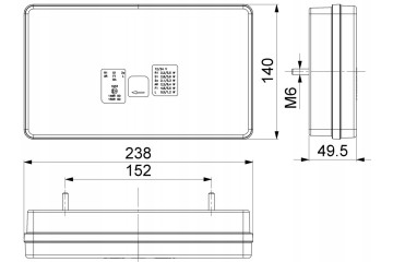 Juego Universal de 2 Luces Traseras LED para Camión, 7 Funciones, Izq