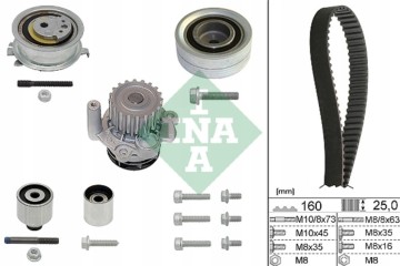 Timing belt kit coolant pump 530 0550 32 INA Car type buses cargo vans passenger cars