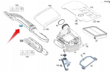 FLEXIBLE AIR HOSE MERCEDES A2600902000 Engine type gasoline