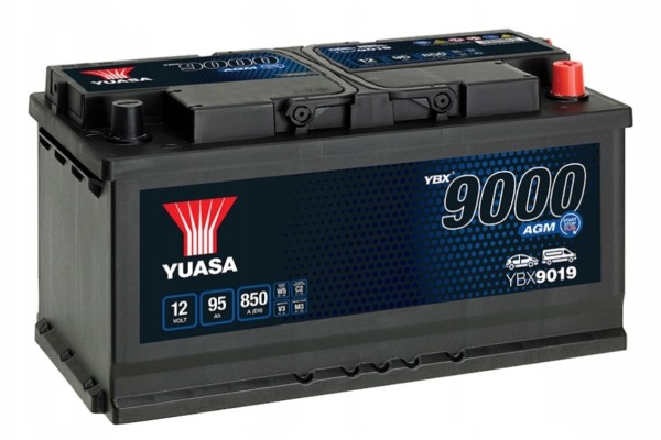 BATTERY YUASA YBX9019 12V 95AH 850A AGM START STOP Catalog number of the part YBX9019