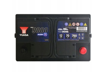 Battery YUASA 12V 70Ah 760A START STOP AGM Plus P YBX9096 Model YBX9096