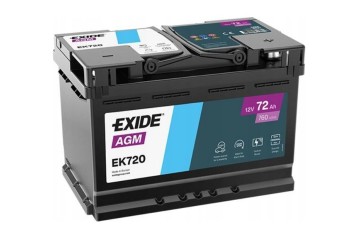 CAR BATTERY EXIDE START STOP AGM 72AH 760A EK720