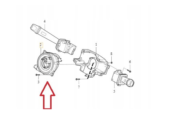 STEERING ANGLE SENSOR TAPE SAS SRS VOLVO ORIGINAL Catalog number of the original 31313083 31264468