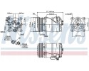 Air conditioning compressor NISSENS 89249 Car type passenger cars