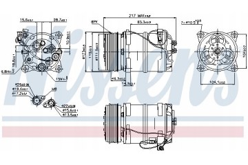 Air conditioning compressor NISSENS 89249 Car type passenger cars