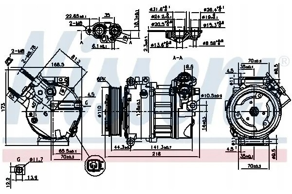 COMPRESSOR AIR CONDITIONING COMPRESSOR 890123 NISSENS Quality of parts according to GVO Q original with factory logo OEM OES
