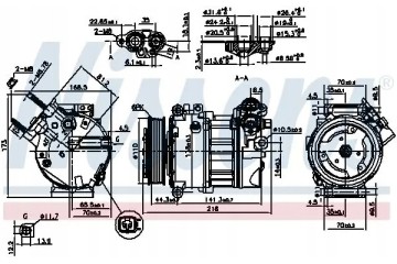 COMPRESSOR AIR CONDITIONING COMPRESSOR 890123 NISSENS Quality of parts according to GVO Q original with factory logo OEM OES