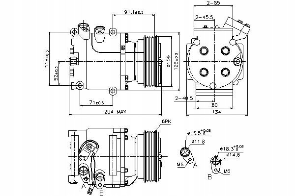 Compresor de aire acondicionado Nissens 89233