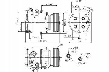 Compresor de aire acondicionado Nissens 89233
