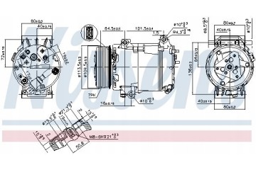 Air conditioning compressor NISSENS 89481 Catalog number of substitutes ACAUTO AC 03XX06 ACAUTO AC 04DL10 ACAUTO AC 05DL14 ACAUT