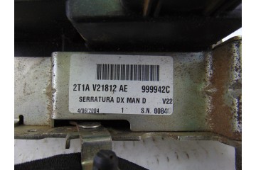 2T1AV21812AE   CERRADURA PUERTA DELANTERA DERECHA FORD TOURNEO CONNECT (TC7) Kombi B. corta (2006) 2004 2T1AV21812AE 197920 FORD