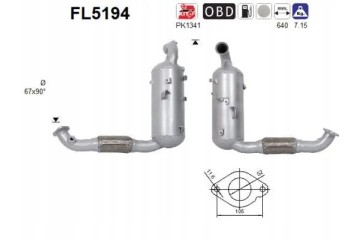 PARTICULATE FILTER FAP DPF FL5194 AS FORD C MAX Packaging status original