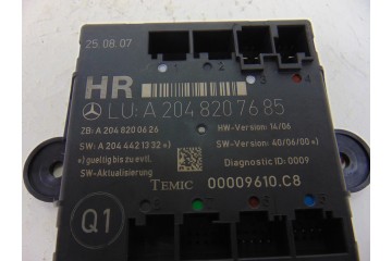 A2048207685 MODULO ELECTRONICO MERCEDES-BENZ CLASE C (BM 204) BERLINA C 180 Kompressor (204.046) 2008 A2048207685 201769 MERCEDE