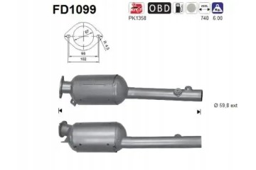 PARTICULATE FILTER FAP DPF FD1099 AS