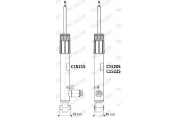 SHOCK ABSORBER REAR GAS C1521S MONROE AUDI SEAT Packaging status original
