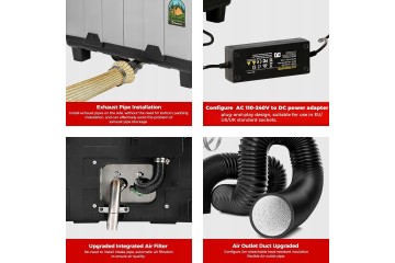 Calefactor estacionario Sunster 8kW 12/24V/230V con Bluetooth y ventil