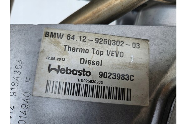 Webasto Thermo Top VEVO BMW F10 F11 F01 64 12 9250302 03 Catalog number of the original 9250302