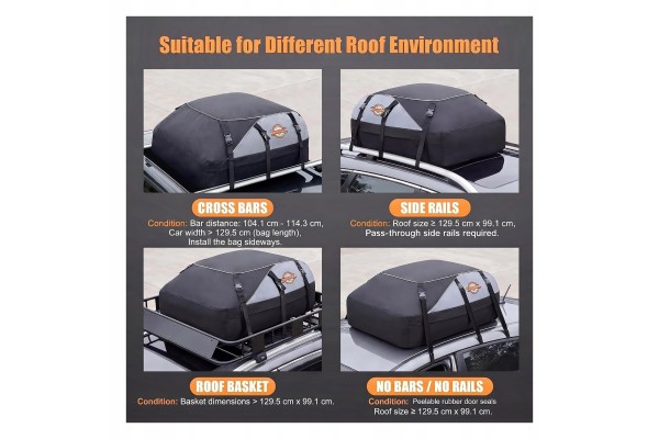 Baúl de Techo Plegable Impermeable 1000D - 566 Litros