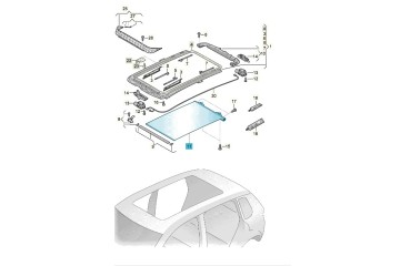 1K9877307D6Z0 sun blind grey pearls ASO VW SKODA SEAT
