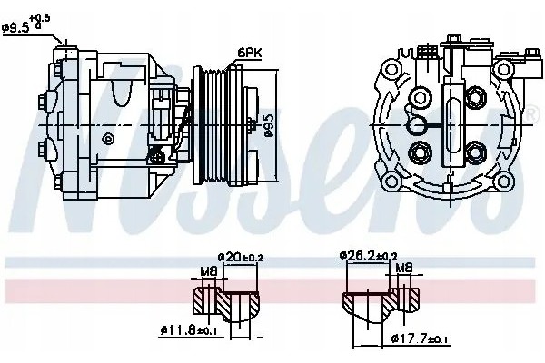 COMPRESSOR AIR CONDITIONING COMPRESSOR 891078 NISSENS Packaging status original