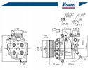 Air Conditioning Compressor Nissens for Honda Civic 05 Number 89246 Product weight with unit packaging 8 kg