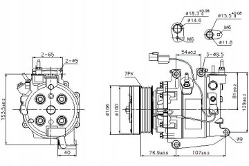 Compresor de aire acondicionado NISSENS 89246 TRSE07 para HONDA CIVIC 