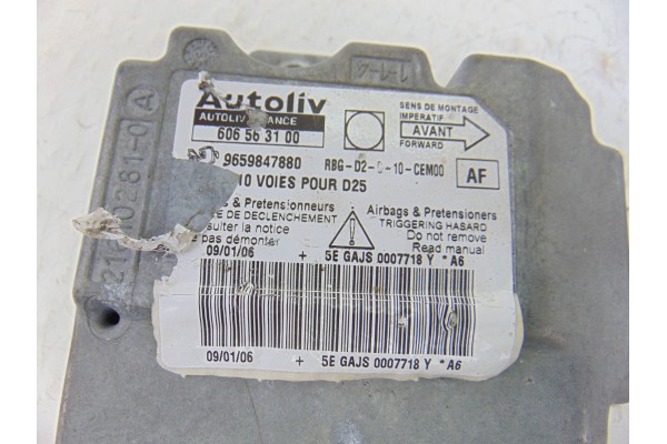 9659847880  CENTRALITA AIRBAG PEUGEOT 407 COUPÉ Pack 2006 9659847880 199385 PEUGEOT - 1