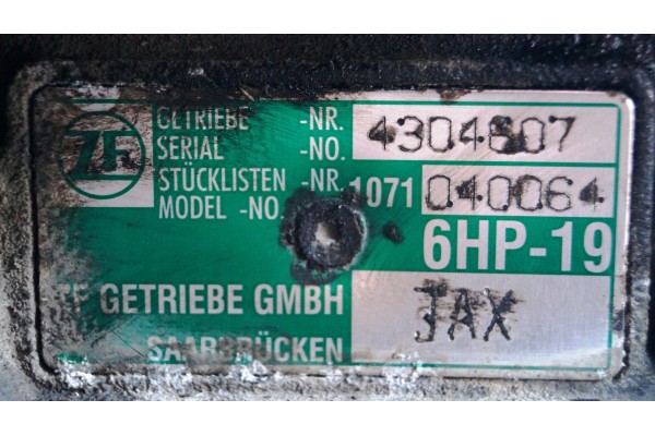GEARBOX AUDI A4 B7 3 0 TDI 233KM JAX 6HP 19 2007 Catalog number of the part JAX