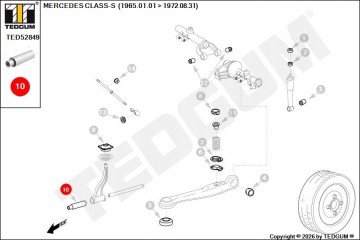 MERCEDES REAR BRIDGE DIFFERENTIAL MOUNTING SLEEVE Catalog number of the part TED52849