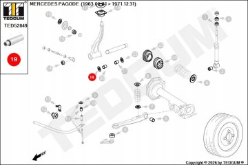 MERCEDES REAR BRIDGE DIFFERENTIAL MOUNTING SLEEVE Quality of parts according to GVO Q original with factory logo OEM OES