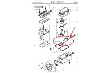 Compressor crankshaft HS 21 4 HS 31 and HS 31 1 Original FOS Polmo odz Catalog number of the part 602 02 016 02 2