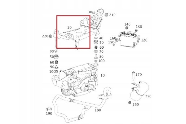 MERCEDES W213 GLC CLS EQC OE Compressor Bracket Part manufacturer Mercedes Benz OE