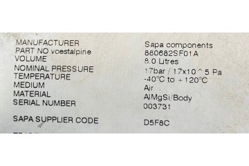 AIR SUSPENSION RECEIVER JAGUAR I PACE X590 J9D3 5B709 AB Catalog number of the part tel 48 505 065 400 LR PARTS LUBLIN CZESCI NO