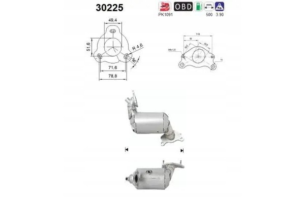 CATALYST EURO EMISSION 6 30225 AS Packaging status original