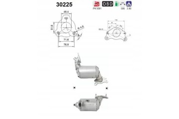 CATALYST EURO EMISSION 6 30225 AS Packaging status original